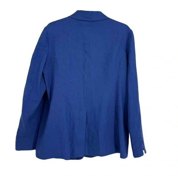 Pure Collection Blazer Women's Size 12 Linen One Button Pockets Lined Vented - Picture 2 of 8